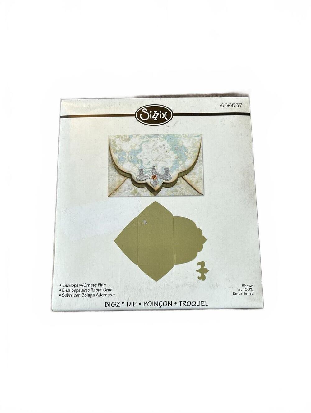 Sizzix Big Shot Ornate Flap Envelope Bigz Die Cutter Retired New 656557